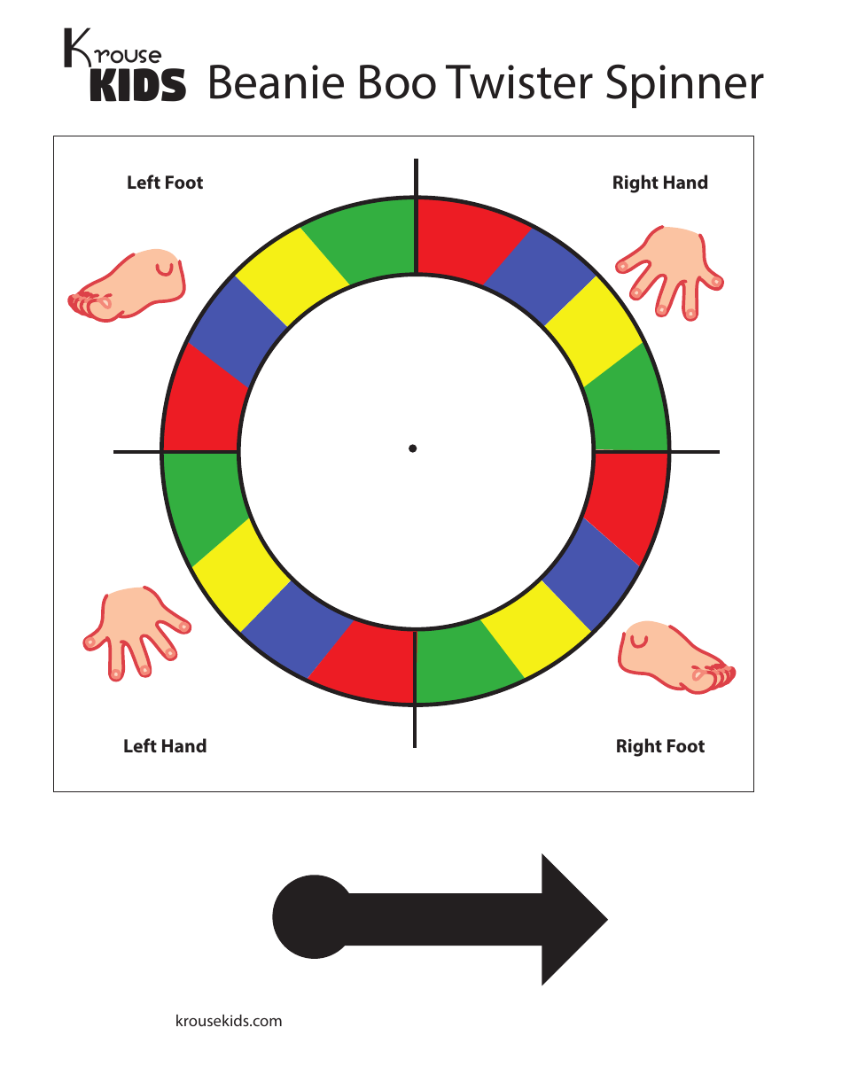 Beanie Boo Twister Spinner Template Download Printable PDF Templateroller