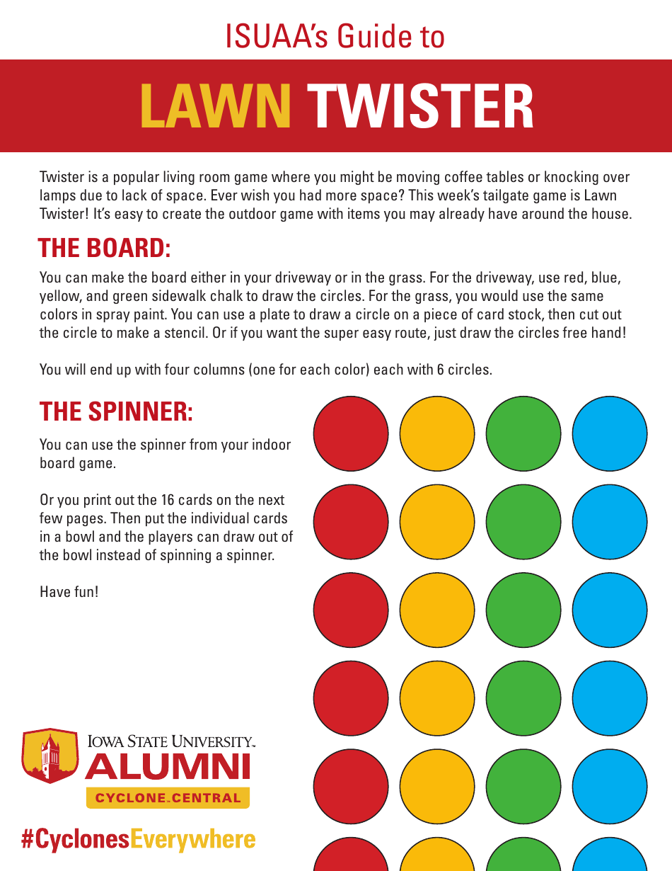 Lawn Twister Print Templates Download Printable PDF | Templateroller