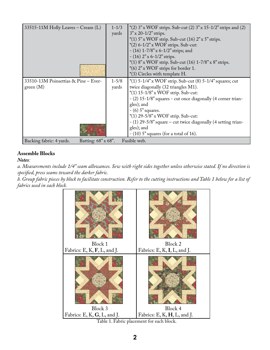Starry Eve Quilt Pattern Templates - Moda Fabrics, Page 3