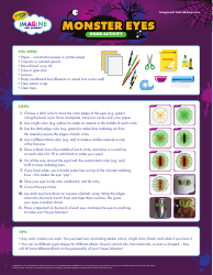 Document preview: Monster Eyes Craft Pattern - Xyz Licensing, Crayola