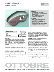 Document preview: Sleep Mask Craft Template - Ottobre Design