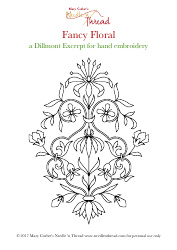 Document preview: Fancy Floral Embroidery Patten Template