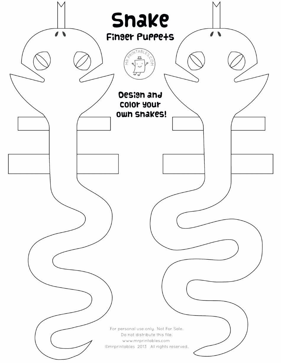 Snake Finger Puppet Templates - Mrprintables, Page 2
