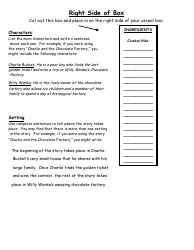 Cereal Box Book Report Templates - Black and White, Page 3