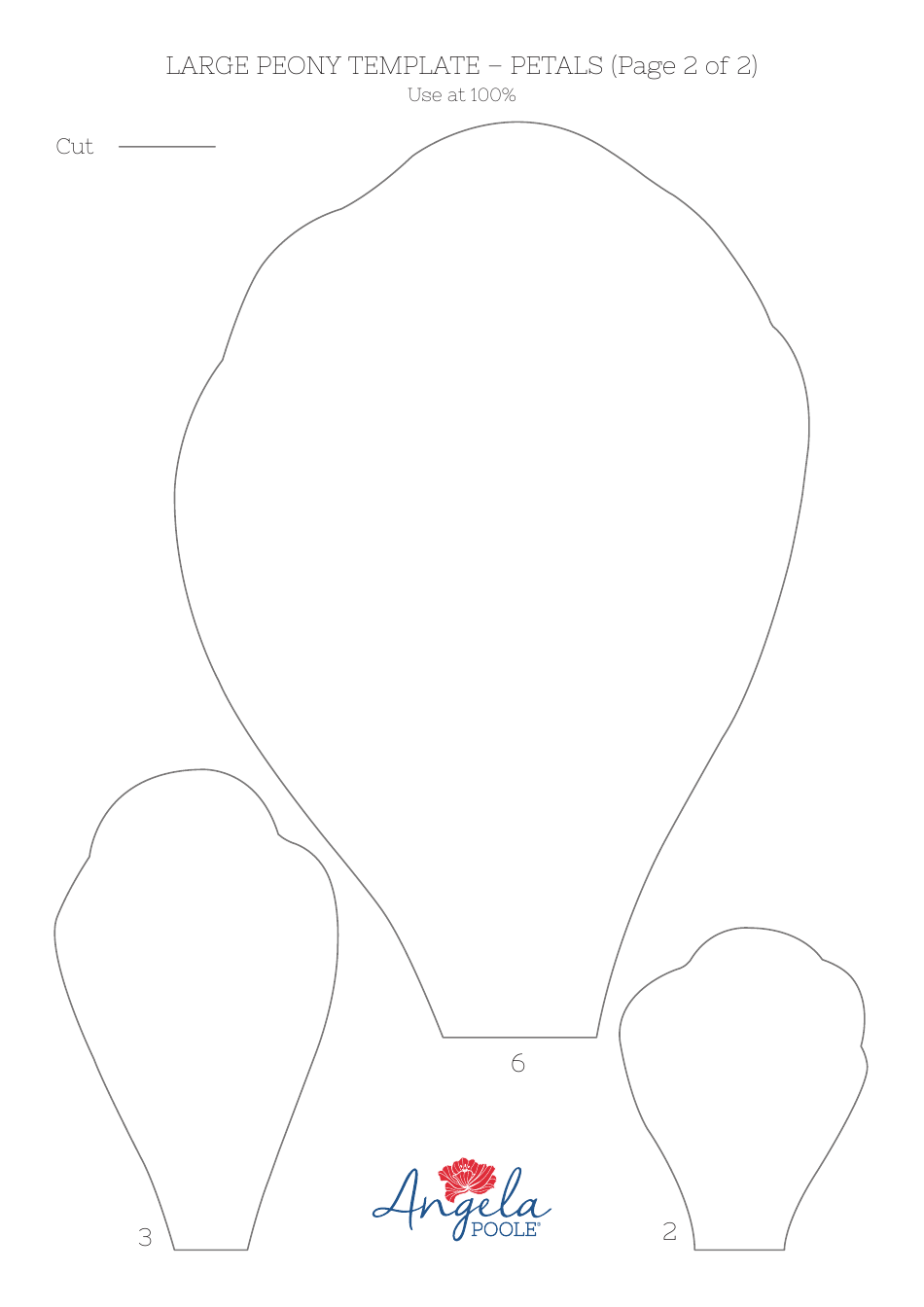Large Paper Peony Templates, Page 3