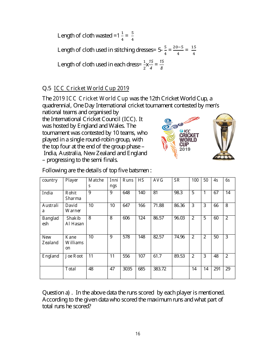 Grade 7 Teachers Handbook - Comparing Quantities, Page 19