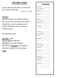 Cereal Box Book Report Templates - Heart, Page 3