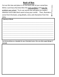 Cereal Box Book Report Templates - Heart, Page 4