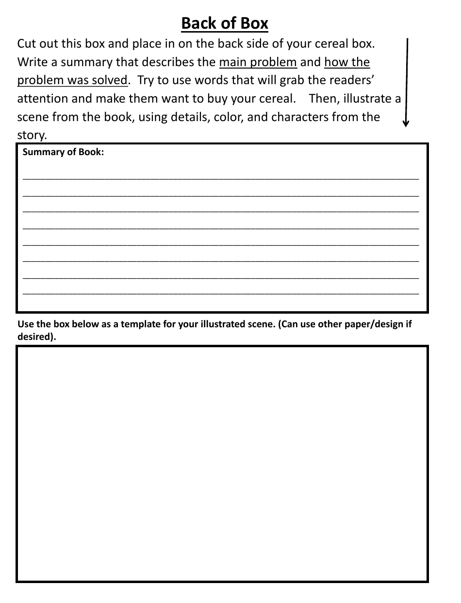 Cereal Box Book Report Templates - Heart, Page 4