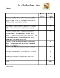 Cereal Box Book Report Templates - Heart, Page 6