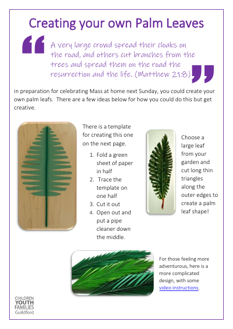 Palm Leaf Template - Easy to Use Template for Palm Leaf Designs