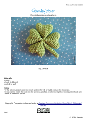 Document preview: Four-Leaf Clover Crochet Amigurumi Pattern - Kerook