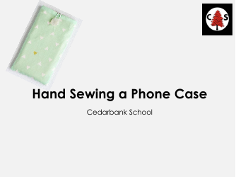Document preview: Phone Case Sewing Pattern
