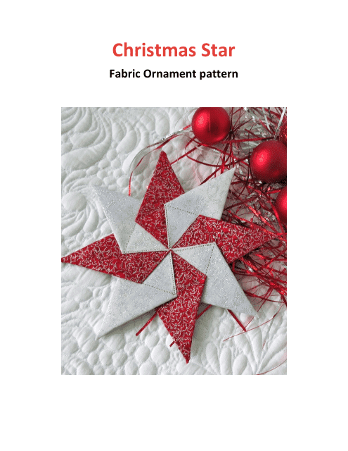 Christmas Star Fabric Ornament Pattern - Geta Grama