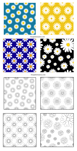 Daisy Flower Outline Pattern Templates Download Pdf