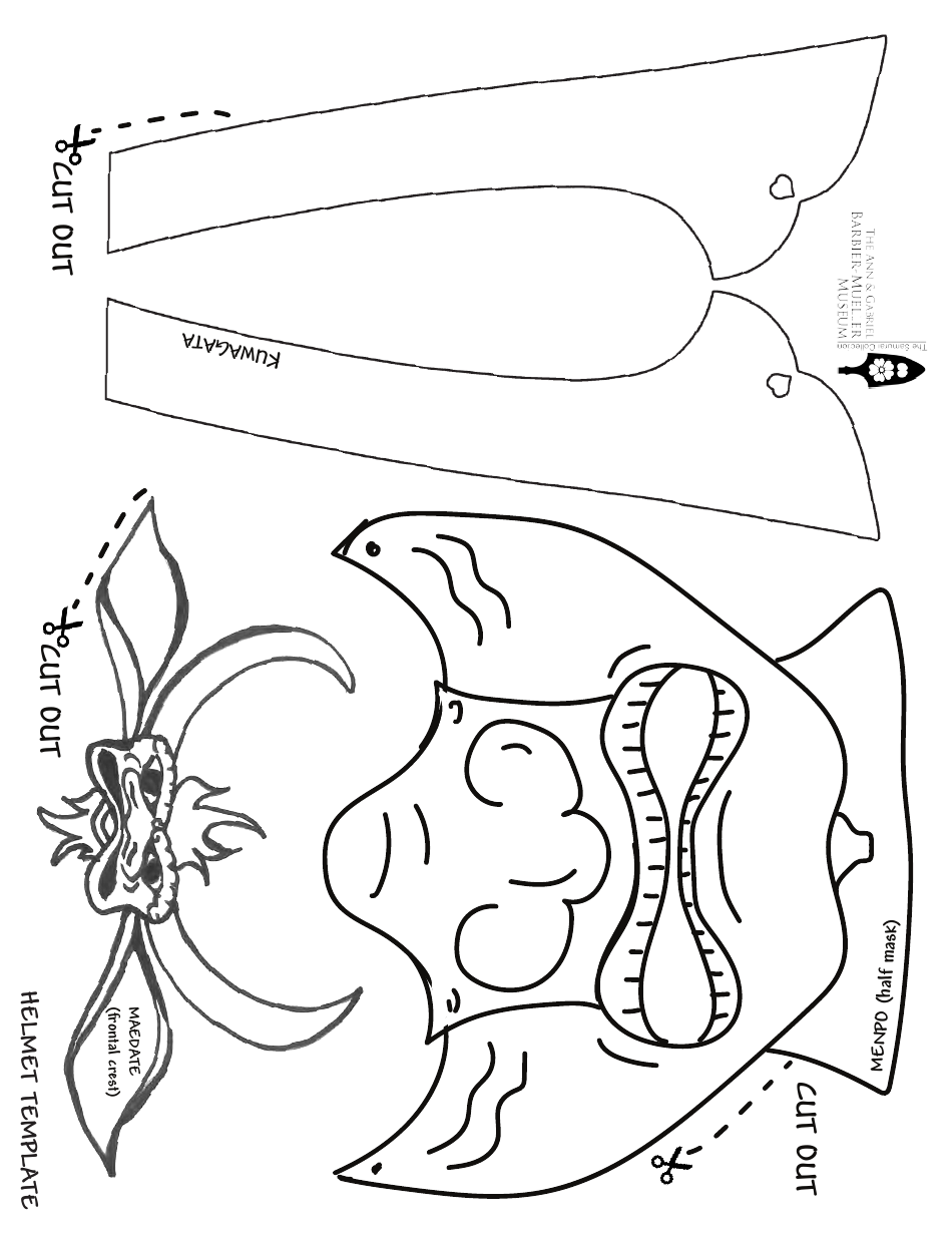 Samurai Helmet and Mask Templates, Page 4