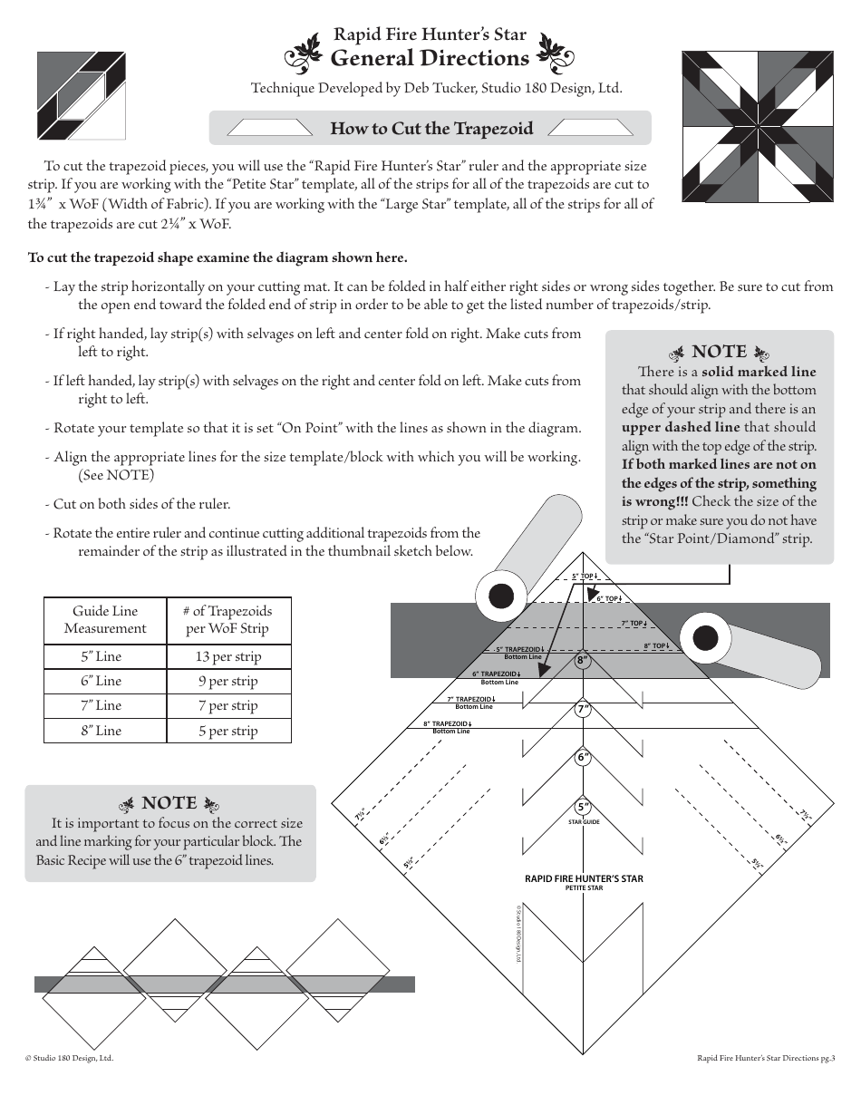 Hunters Star Wall Quilt Block Pattern - Studio 180 Design, Page 3