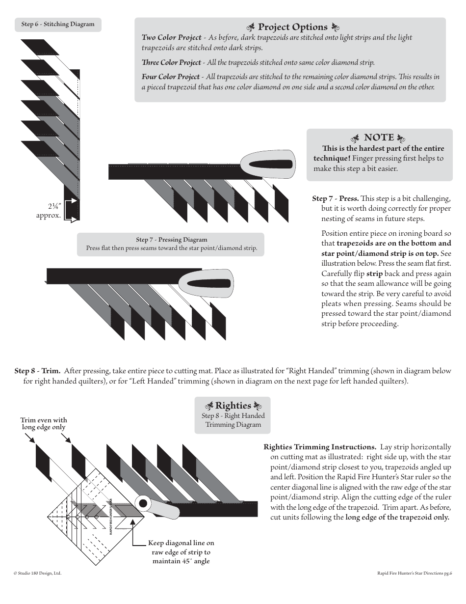 Hunters Star Wall Quilt Block Pattern - Studio 180 Design, Page 6