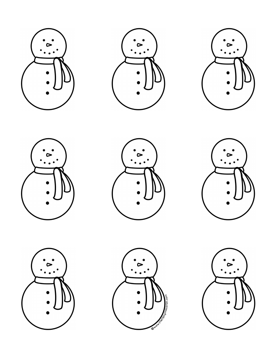 Happy Snowman Templates, Page 1