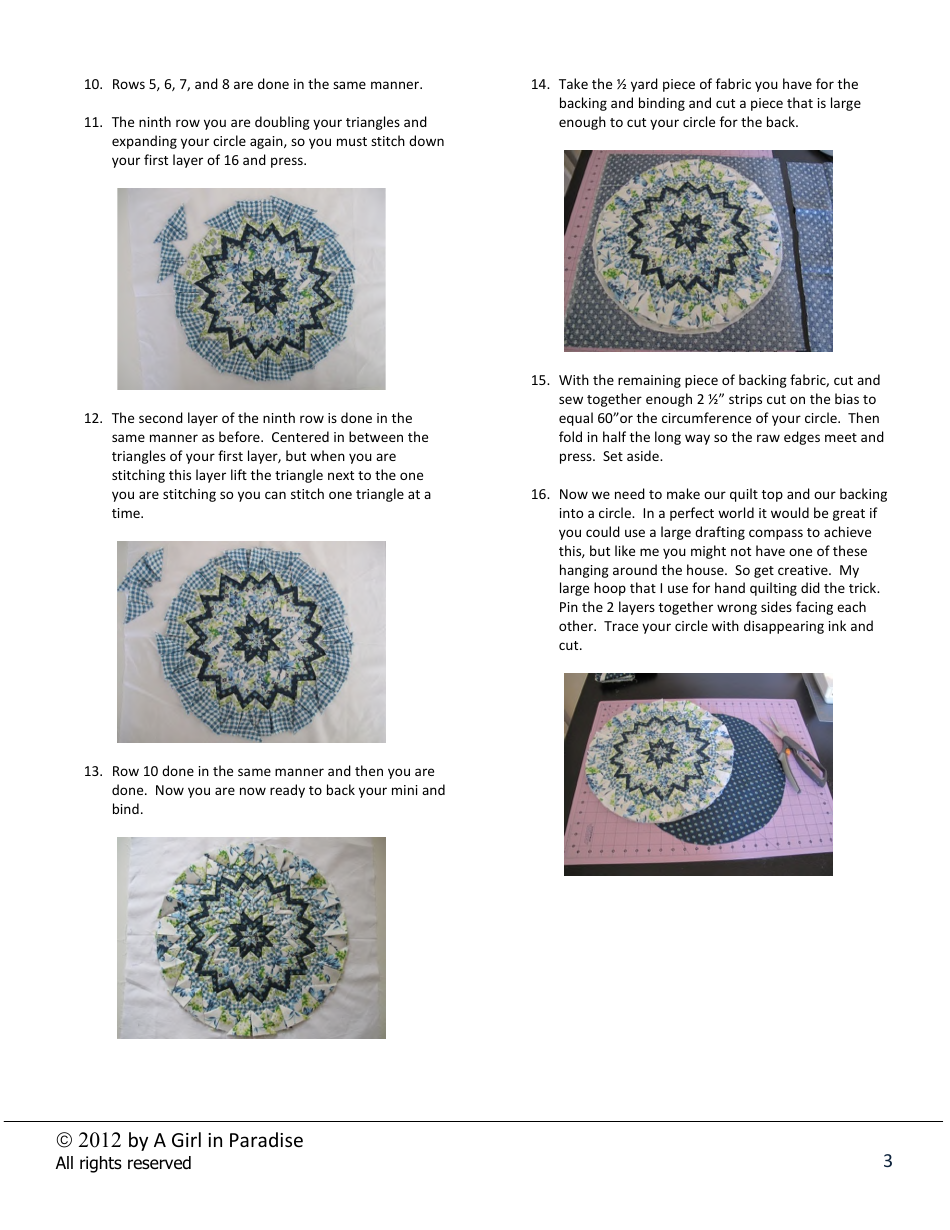 Modern Folded Star Patchwork Pattern - a Girl in Paradise, Page 3