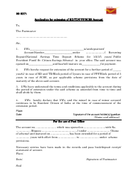 Document preview: Form SB-EXT1 Application for Extension of Rd/Td/Ppf/Scss Account - India