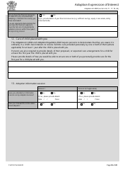 Form 6 Adoption Expression of Interest - Queensland, Australia, Page 19