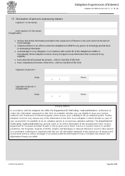 Form 6 Adoption Expression of Interest - Queensland, Australia, Page 21