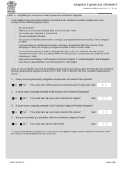 Form 6 Adoption Expression of Interest - Queensland, Australia, Page 2