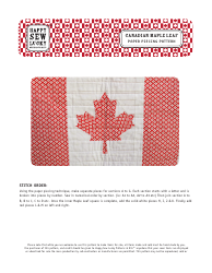 Document preview: Canadian Maple Leaf Paper Piecing Pattern