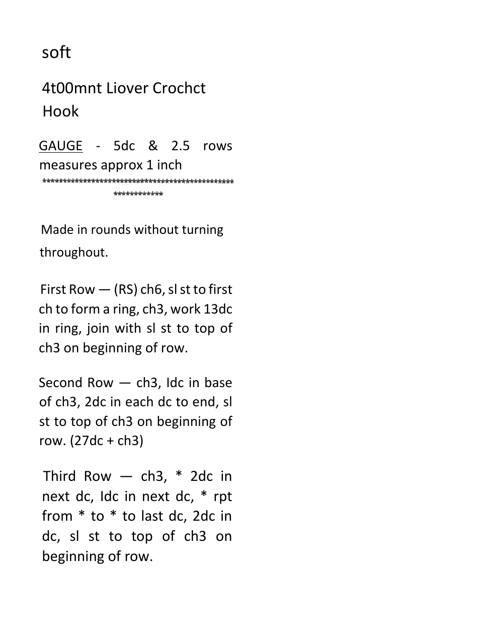 V-Shell Baby Beanie Hat Crochet Pattern, Page 3