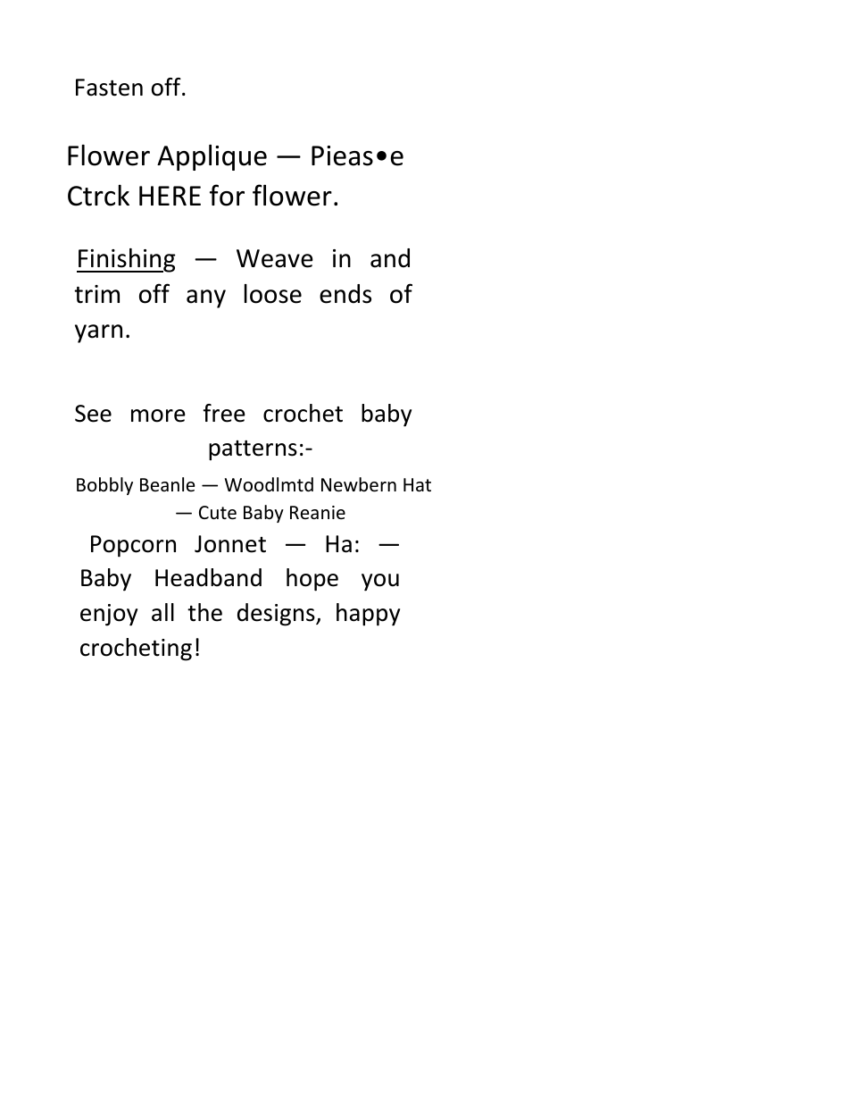 V-Shell Baby Beanie Hat Crochet Pattern, Page 6