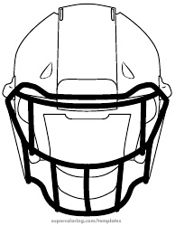Document preview: Football Helmet Outline Template