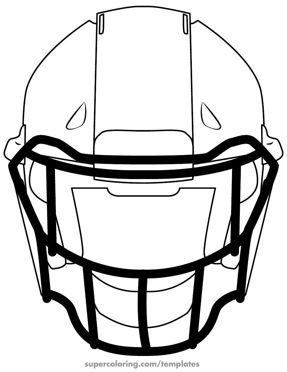 Football Helmet Outline Template, Page 1