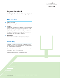 Paper Football Templates - International Paper Company, Page 2