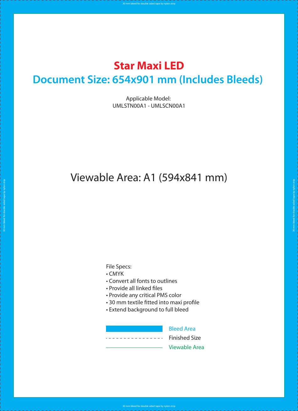 Star Maxi LED Print Template - Customizable Documents for Effective LED Printing