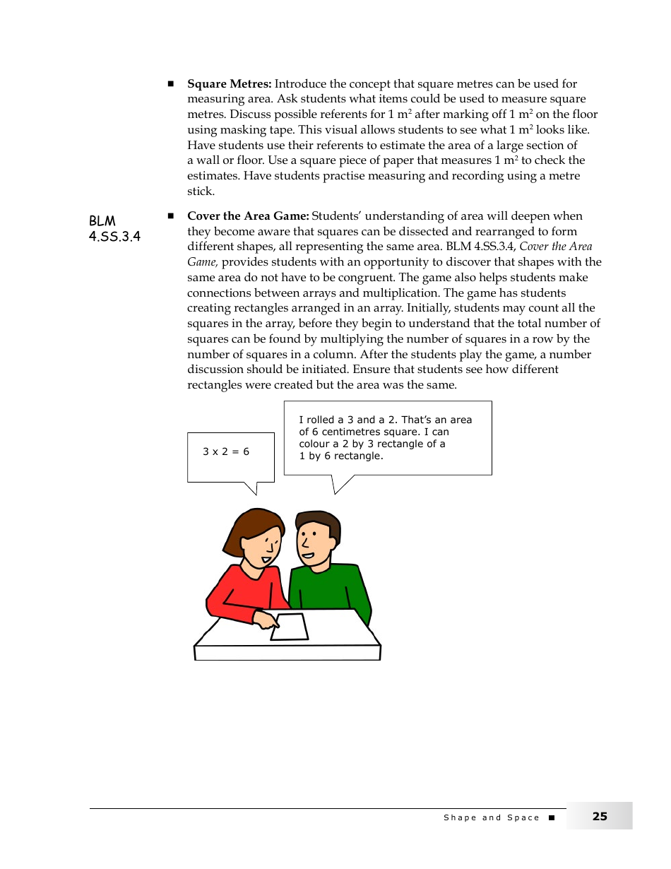 Grade 4 Mathematics Support Document for Teachers: Shape and Space, Page 25