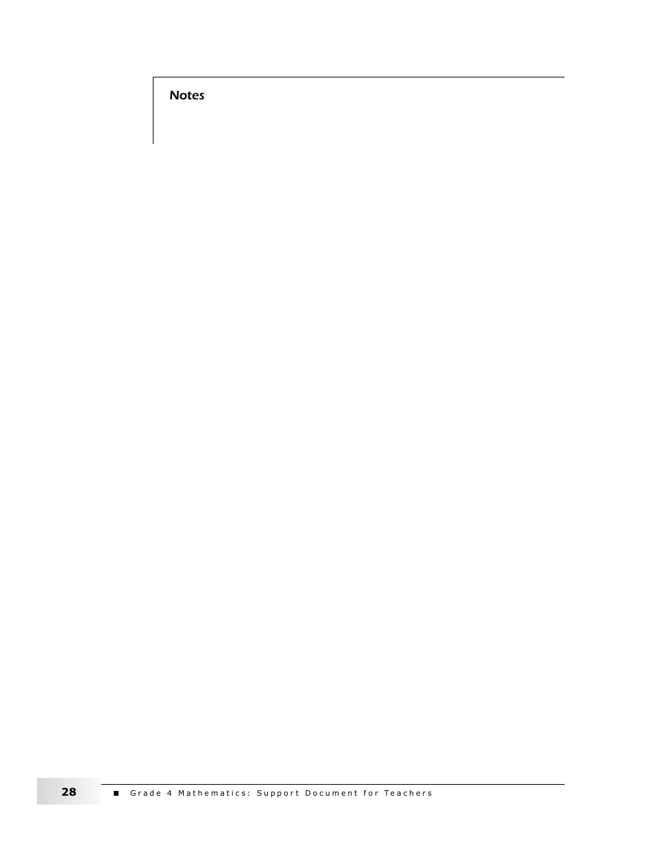 Grade 4 Mathematics Support Document for Teachers: Shape and Space, Page 28