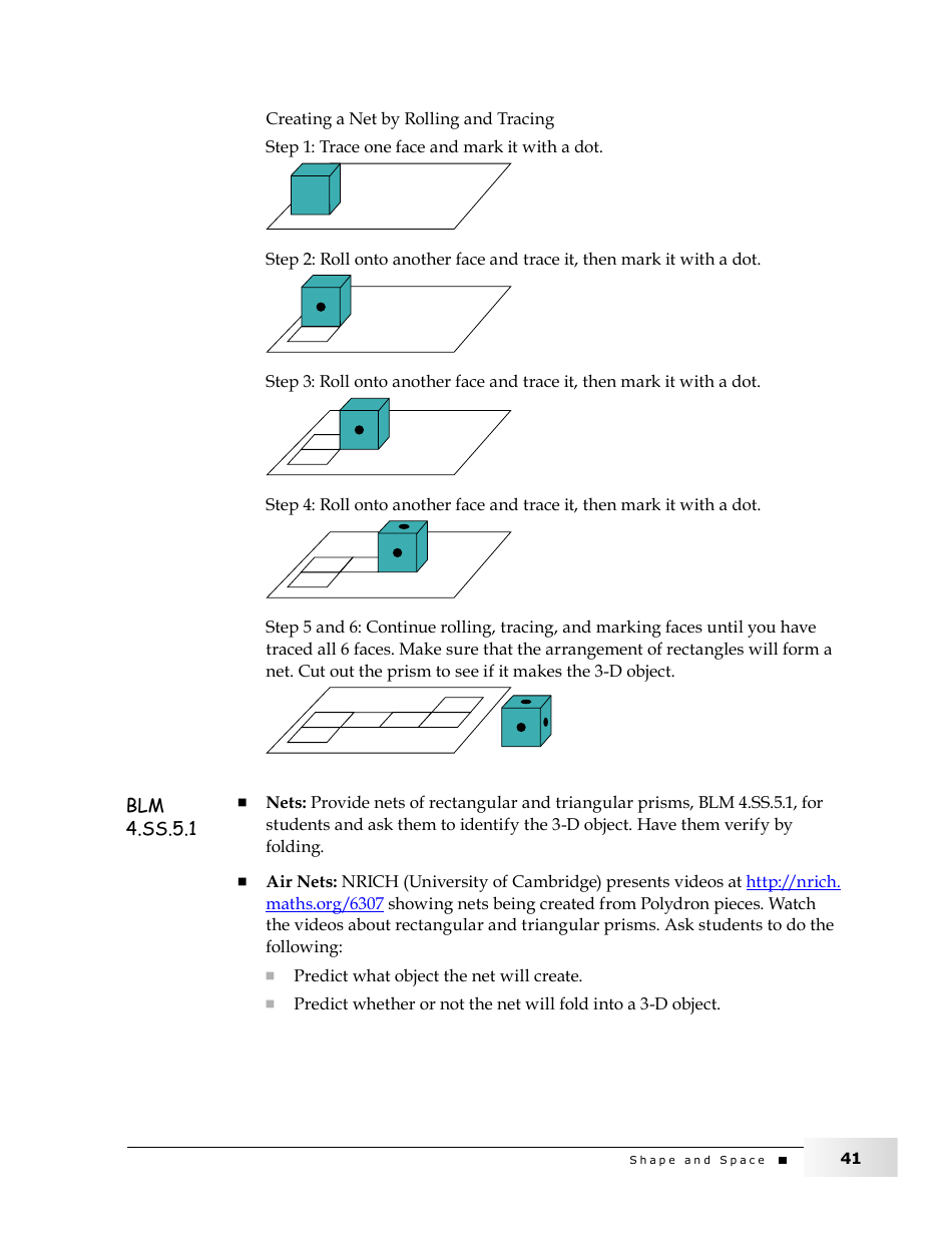 Grade 4 Mathematics Support Document for Teachers: Shape and Space, Page 41