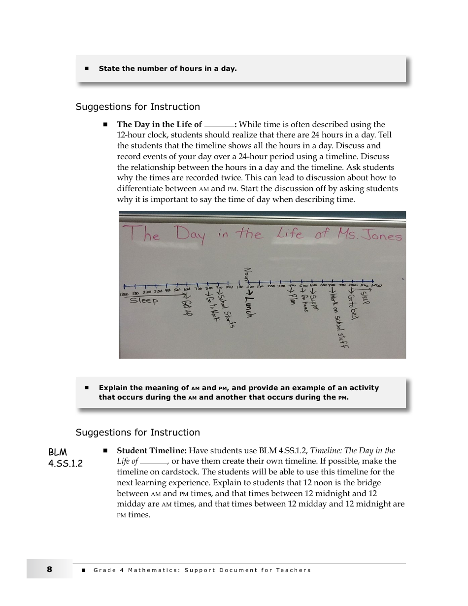 Grade 4 Mathematics Support Document for Teachers: Shape and Space, Page 8