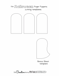 Document preview: Felt Halloween Finger Puppet Cutting Templates