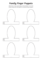 Document preview: Family Finger Puppet Templates