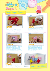 Peppa Finger Puppet Templates, Page 2