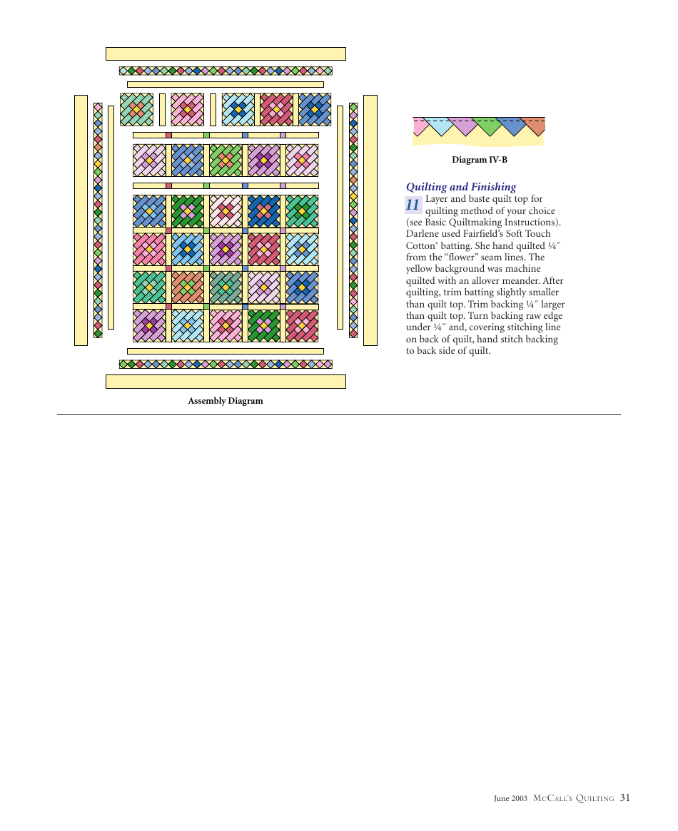 Almost a Flower Garden Quilting Pattern, Page 4