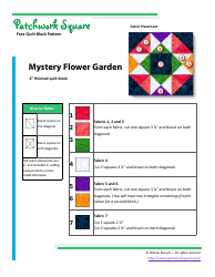 Mystery Flower Garden Quilt Block Pattern - Wendy Russel, Page 4