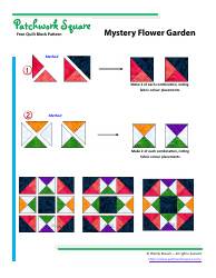 Mystery Flower Garden Quilt Block Pattern - Wendy Russel, Page 5