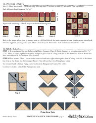 Sawtooth 16-patch Table Runner Pattern - Shabby Fabrics, Page 2