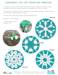 Sea Life Snowflake Pattern Templates - the Kinderart Club, Page 2
