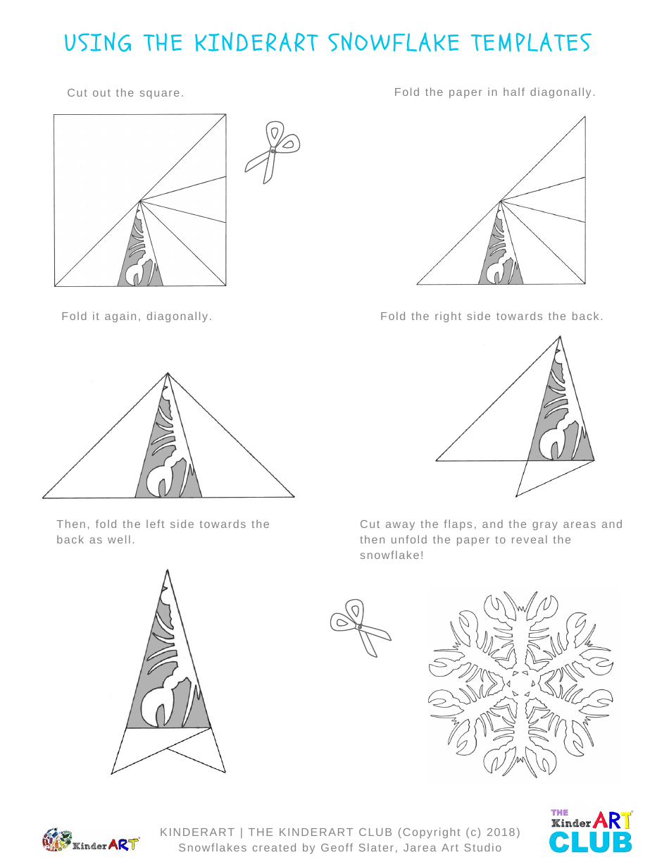 Sea Life Snowflake Pattern Templates - the Kinderart Club, Page 3