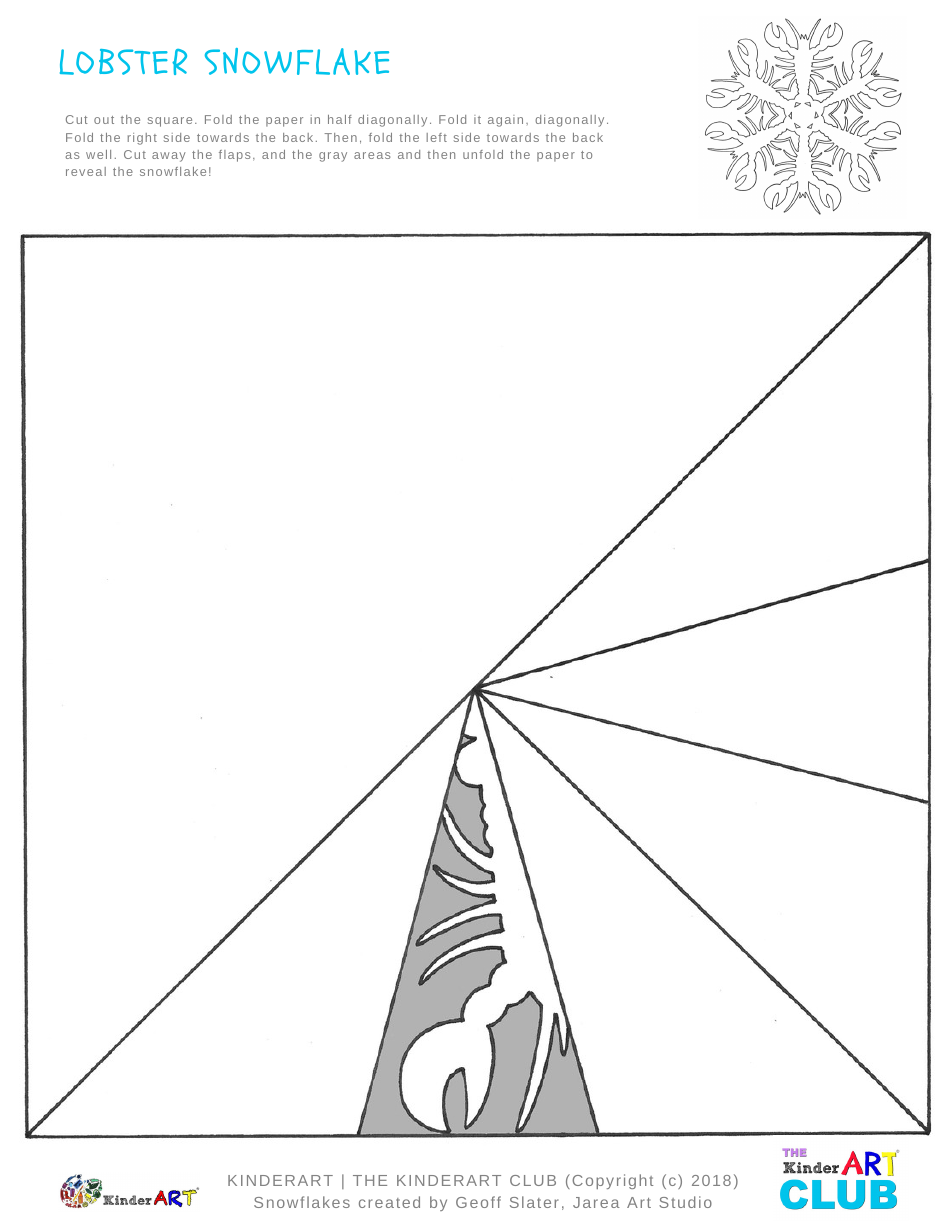Sea Life Snowflake Pattern Templates - the Kinderart Club, Page 4