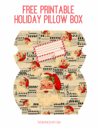 Document preview: Holiday Pillow Box Template